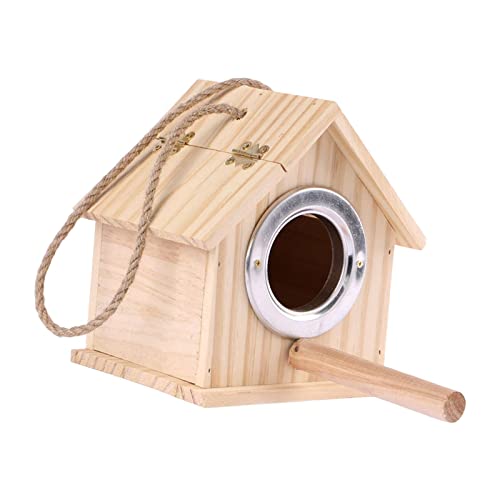 Fonowx Hölzernes Vogelhaus, Hängendes Vogelhaus Im Freien, Gartenterrasse Dekoratives Vogelhaus Wren, Spatz, von, 16,7 cm x 13 cm x 15 cm Fonowx Hölzernes Vogelhaus, Hängendes Vogelhaus Im Freien, Gartenterrasse Dekoratives Vogelhaus Wren, Spatz, von, 16,7 cm x 13 cm x 15 cm von Fonowx