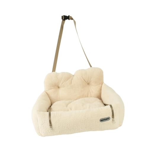 Fonowx Hundewagen SUV SEAT Puppy BETTETRAVE Trave Traver Trave TRAGTABLE WASSIBLE MIEGSPÜNDLICHEN Pock SLUSSBOD mit Zwei FEHREN BEIBEN, Beige L von Fonowx