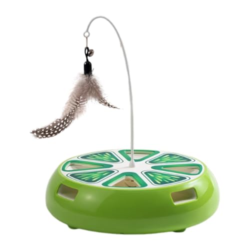 Fonowx Interaktives Katzenspielzeug, Automatisches Teaser, Outdoor Übungsspielzeug, Haustierbedarf, Leicht, für Hauskatzen, Lustig, mit Feder Kätzchenspielze, GrÜn Fonowx Interaktives Katzenspielzeug, Automatisches Teaser, Outdoor Übungsspielzeug, Haustierbedarf, Leicht, für Hauskatzen, Lustig, mit Feder Kätzchenspielze, GrÜn von Fonowx