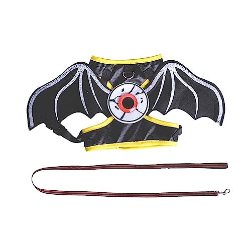 Fonowx Katzen-Rückenflügel-Kostüm, Haustier-Cosplay-Kostüm, Hundebekleidung, Kleidung für Halloween, S von Fonowx