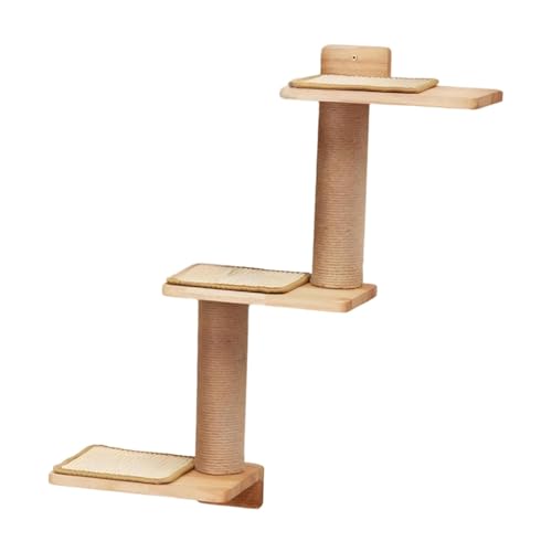 Fonowx Katzen Wandregale, Sitzstangenzubehör, 3 in 1, Zum Sitzen, Ausruhen, von Fonowx