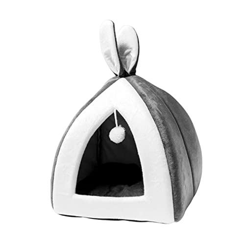 Fonowx Katzenbett Haus Abnehmbares Kissen Waschbar Nest Hütte Decke Kitty Pets Bett Katzenhöhle Zelt Zum Spielen Kleiner Hunde Meerschweinchen Kätzch, S 28X28X29CM Fonowx Katzenbett Haus Abnehmbares Kissen Waschbar Nest Hütte Decke Kitty Pets Bett Katzenhöhle Zelt Zum Spielen Kleiner Hunde Meerschweinchen Kätzch, S 28X28X29CM von Fonowx