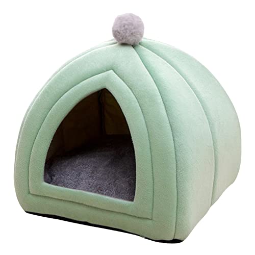 Fonowx Katzenbett mit Pad Anti Rutsch Welpenzwinger Haustierzelt Nest Winterkomfortable Höhlenkätzchen Welpen Igel Hundezubehör, grün M Fonowx Katzenbett mit Pad Anti Rutsch Welpenzwinger Haustierzelt Nest Winterkomfortable Höhlenkätzchen Welpen Igel Hundezubehör, grün M von Fonowx