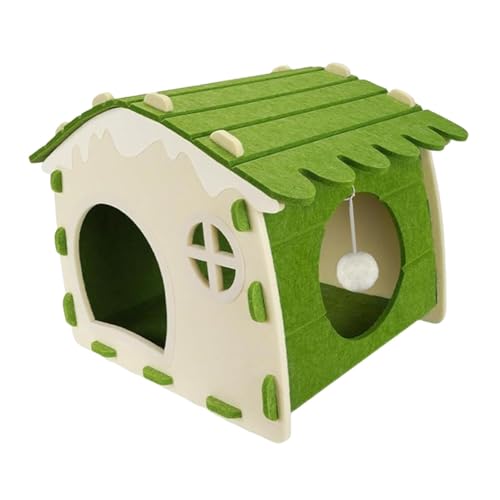 Fonowx Katzenhaus, Kätzchenunterschlupf, Höhlenhaus, Privatsphäre, Stabiles Versteck, Kratzfestigkeit, Schlafplatz für Kleine Und Mittelgroße Katzen, GrÜn Fonowx Katzenhaus, Kätzchenunterschlupf, Höhlenhaus, Privatsphäre, Stabiles Versteck, Kratzfestigkeit, Schlafplatz für Kleine Und Mittelgroße Katzen, GrÜn von Fonowx
