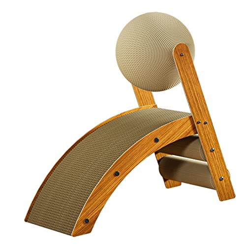 Fonowx Katzenkratzer aus Pappe, umweltfreundlich, rotierender Ball, Spielzeug, halbgewölbt, 42x20x38cm Fonowx Katzenkratzer aus Pappe, umweltfreundlich, rotierender Ball, Spielzeug, halbgewölbt, 42x20x38cm von Fonowx