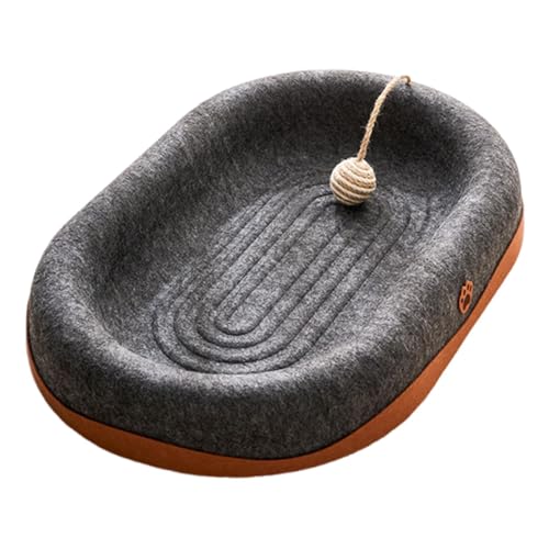 Fonowx Katzenkratzunterlage, Lounge Spielzone, Leicht, für Alle Jahreszeiten Geeignet, Atmungsaktiver Möbelschutz, Umdrehbar, mit Juteball, Schwarzes Oval Fonowx Katzenkratzunterlage, Lounge Spielzone, Leicht, für Alle Jahreszeiten Geeignet, Atmungsaktiver Möbelschutz, Umdrehbar, mit Juteball, Schwarzes Oval von Fonowx