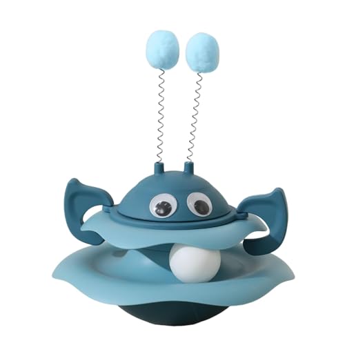 Fonowx Katzenspielzeug mit drehbarem Teller, interaktives Gerät für Katzen, Spielzeug mit Ball, Blau Fonowx Katzenspielzeug mit drehbarem Teller, interaktives Gerät für Katzen, Spielzeug mit Ball, Blau von Fonowx
