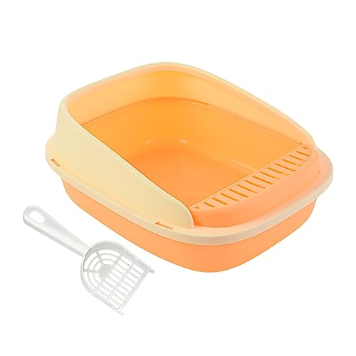 Fonowx Katzentoilette, Kätzchentoiletten, Kätzchentoilette, Katzentoiletten für Hauskatzen, Orange 50x40x20cm Fonowx Katzentoilette, Kätzchentoiletten, Kätzchentoilette, Katzentoiletten für Hauskatzen, Orange 50x40x20cm von Fonowx