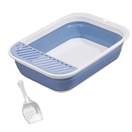 Fonowx Katzentoilette mit Kitty Rabbit Große Zusammenklappbare Katzentoilette für Road Trips Outdoor Camping, Blau Fonowx Katzentoilette mit Kitty Rabbit Große Zusammenklappbare Katzentoilette für Road Trips Outdoor Camping, Blau von Fonowx