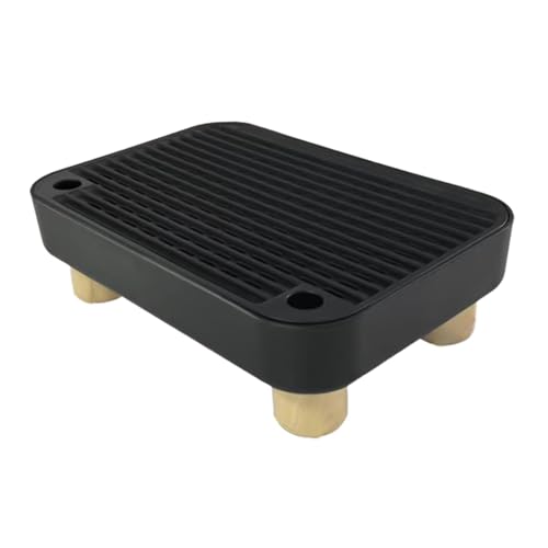 Fonowx Katzentoilettenstufe Als Einstiegshilfe Und Trittfläche Eine Auffangmatte Und EIN Hocker rutschfest für Sicheren Stand für Automatische Und Smarte TOI, Schwarz von Fonowx