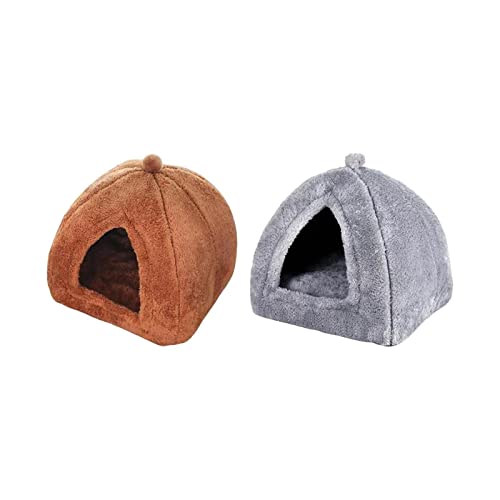Fonowx Mat Bett Igel Und 2 Winter Haustierbett Nest Haustierzelt, Stil B von Fonowx