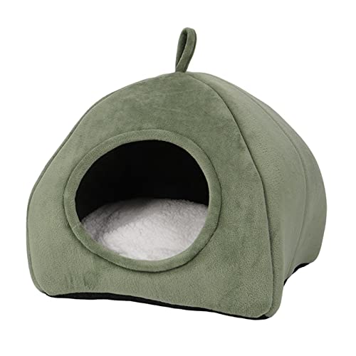 Fonowx Niedliches Katzenhaus, Haustierbett, Plüschhütte, Nest, Warm Waschbar, Kissen, Mittelgroßer Hundekätzchenboden für Innenkatzen Im Winter, Grün und M Fonowx Niedliches Katzenhaus, Haustierbett, Plüschhütte, Nest, Warm Waschbar, Kissen, Mittelgroßer Hundekätzchenboden für Innenkatzen Im Winter, Grün und M von Fonowx