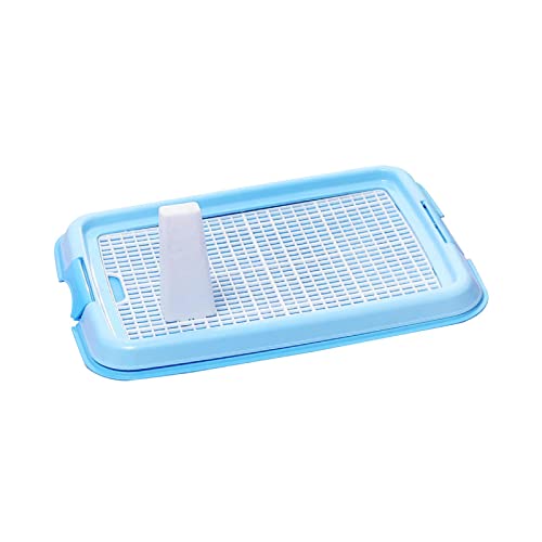 Fonowx Pet Training Potty Tray Urinal Loud Pad Wiederverwendbarer Welpen Pee Pad Halter Katzenbedarf, Blau von Fonowx