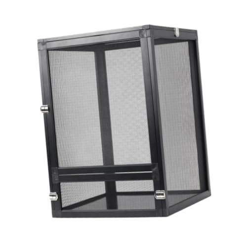 Fonowx Schlangen Aluminium Bildschirmkäfig, Reptilien Terrarium, Einfach zu Montierender Behälter, Bartagamen, Guter Belüftungs Lebensraumkäfig, 23x23x33cm Fonowx Schlangen Aluminium Bildschirmkäfig, Reptilien Terrarium, Einfach zu Montierender Behälter, Bartagamen, Guter Belüftungs Lebensraumkäfig, 23x23x33cm von Fonowx