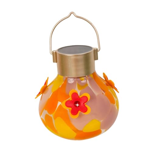 Fonowx Solarbetriebene, wasserdichte Gartenlampe Aus Mundgeblasenem Glas für Den Außenbereich, Gelb Fonowx Solarbetriebene, wasserdichte Gartenlampe Aus Mundgeblasenem Glas für Den Außenbereich, Gelb von Fonowx