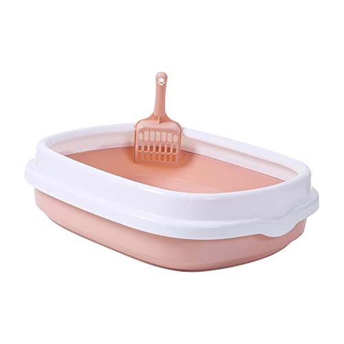 Fonowx Spritzwassergeschützte Katzentoilette, Erhöhte Brotschale, Langlebig, Abnehmbar, Leicht zu Reinigen, Sandkasten, Kätzchen, Haustier Katzentoilette, He, rosa mittel Fonowx Spritzwassergeschützte Katzentoilette, Erhöhte Brotschale, Langlebig, Abnehmbar, Leicht zu Reinigen, Sandkasten, Kätzchen, Haustier Katzentoilette, He, rosa mittel von Fonowx