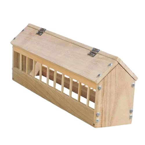 Fonowx Taubenfutterspender Aus Holz, Vogelspender, Taubenbedarf Aus Holz, Geflügelfutterspender, Geflügeltrogschale für Tauben, Entenküken, 60cm von Fonowx