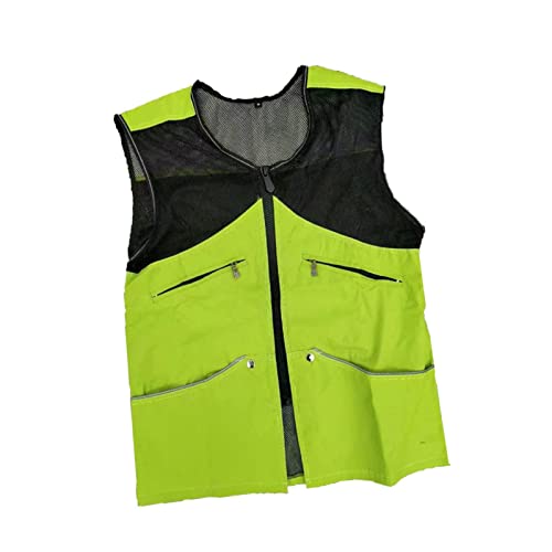 Fonowx Trainingsweste für Hundeführer, Strapazierfähige Sommerweste mit Reißverschluss, Hundetrainer Kostüm, Angelweste, Hundeführer Trainingsweste, Reisewes, GRÜN, XXXL von Fonowx