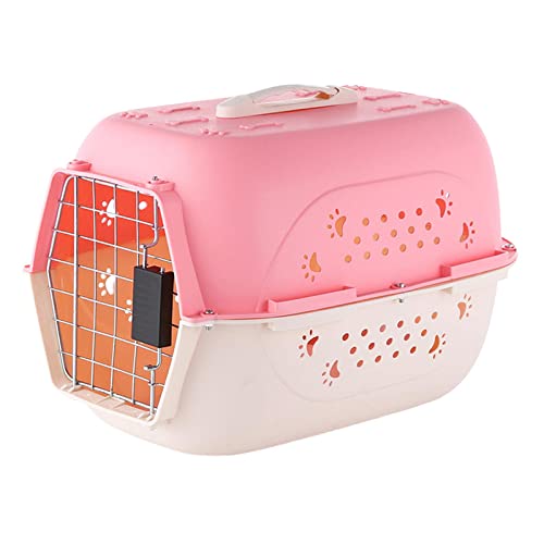 Fonowx Travel Carrier Handtasche Cat Cage Small Medium Size Animal Tourism Outdoor Use, 58x40x36cm Rosa von Fonowx