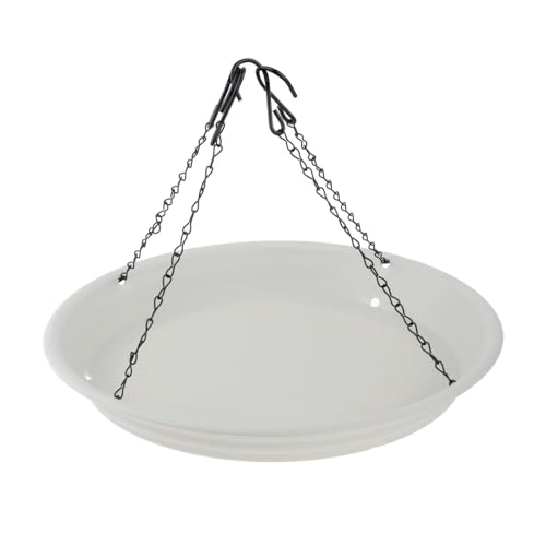Fonowx Vogelhäuschen, Vogelhäuschen Dekoration, Großes Fassungsvermögen, Tablett, Vogelhäuschen, Vogelbad für Terrasse, Außenbereich, Garten, Hof, Hinterhof, Weiß Fonowx Vogelhäuschen, Vogelhäuschen Dekoration, Großes Fassungsvermögen, Tablett, Vogelhäuschen, Vogelbad für Terrasse, Außenbereich, Garten, Hof, Hinterhof, Weiß von Fonowx