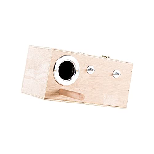 Fonowx Vogelhaus Nistkasten Bruthaus Barsch Kleine Und Mittlere Vögel Sittich Papageiennest Zuchtbox Andere Kleine Vögel Wellensittich Indoor, 20x12x12cmRechts hängend von Fonowx