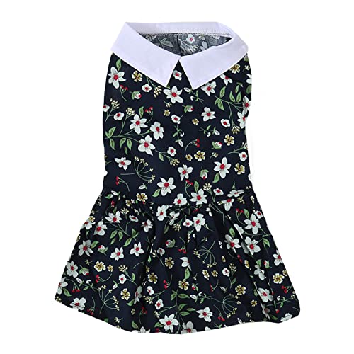 Fonzci Hundekleid, Modisches, Elegantes Hündchenkleid mit Blumenmuster für Kleine, Mittelgroße und Große Hunde(L) von Fonzci