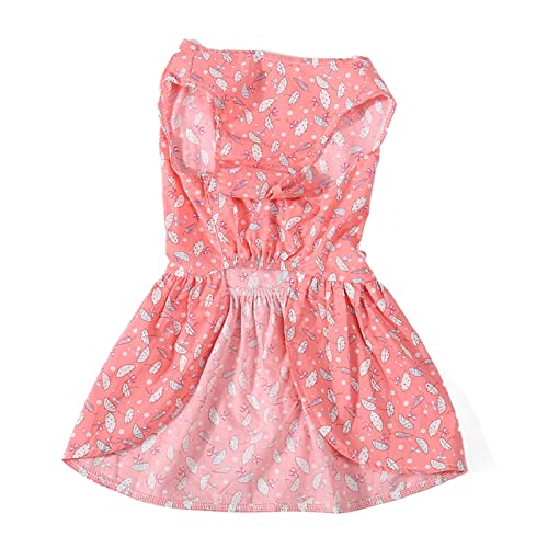 Fonzci Hundekleid, Rosa Blumendruckmuster Hündchenkleider(L) von Fonzci