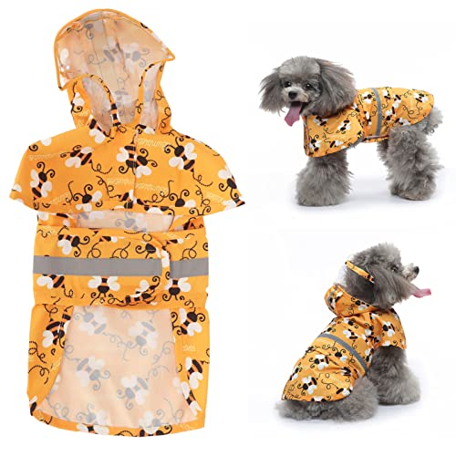 Haustier-Regenmantel, Hunde-Regenmantel, Hunde-Regenjacke, Reflektierender, Atmungsaktiver, Leichter Hündchen-Regenmantel für Kleine, Mittelgroße und Große Hunde(M) von Fonzci