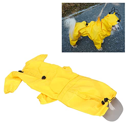 Hunde-Regenmantel, Haustier-Regenmantel, Hunde-Regenjacke, Leichte, Winddichte, wasserdichte Hundekleidung, Hündchen-Regenmantel für Kleine, Mittelgroße Hunde(L) von Fonzci