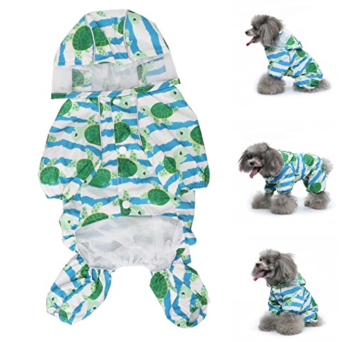 Hunde-Regenmantel, Winddichter, Wasserdichter Hündchen-Hunde-Regenmantel, Niedliche Muster-Hunde-Regenjacken für Kleine, Große und Mittelgroße Hunde(XL) von Fonzci