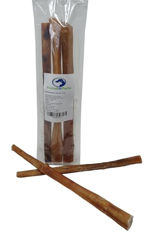 Food4Pets Lange Ochsenziemer 3 Stück x 30 cm | 150g | der beliebte Hundeleckerli von Food4Pets
