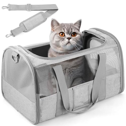 Foppla Haustier-Tragetasche, Oxford-Stoff, Katzentragetasche, atmungsaktiv, faltbar, Haustier-Tragetasche, leicht, Hundetragetasche mit Futternapf, Schultergurt für Katzen, Hunde, Reisen Foppla Haustier-Tragetasche, Oxford-Stoff, Katzentragetasche, atmungsaktiv, faltbar, Haustier-Tragetasche, leicht, Hundetragetasche mit Futternapf, Schultergurt für Katzen, Hunde, Reisen von Foppla