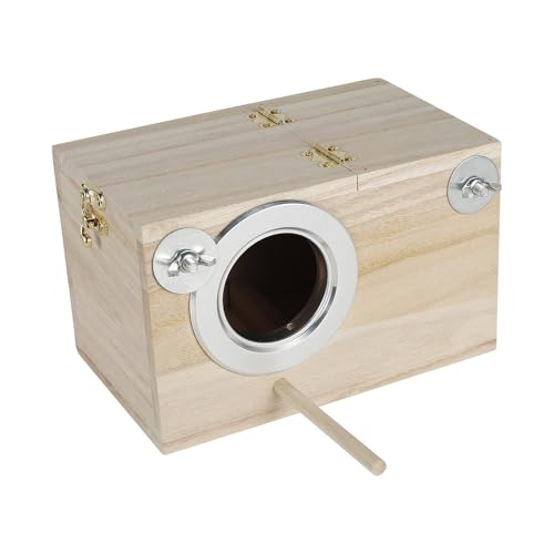 Foppla Sittich-Nistkasten, Vogelhaus, Wellensittich, aus Holz, Zuchtkäfig, Papageienpaarung, Nest für Lovebirds, Finken, Nymphensittiche, Käfig Foppla Sittich-Nistkasten, Vogelhaus, Wellensittich, aus Holz, Zuchtkäfig, Papageienpaarung, Nest für Lovebirds, Finken, Nymphensittiche, Käfig von Foppla