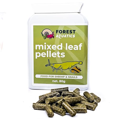 Forest Aquatics Gemischte Blattpellets 80g Futter für Süßwassergarnelen & Schnecken von Forest Aquatics