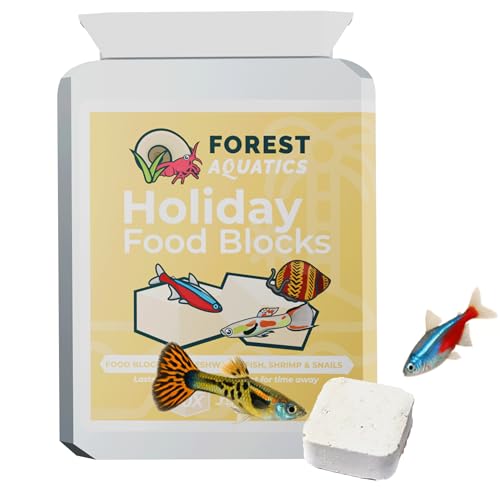 Forest Aquatics Holiday Futterblöcke für Fisch, Garnelen und Schnecken, 2-4 Tage (50 x Blöcke) von Forest Aquatics