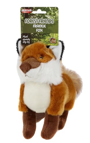 Forest friends Animal Instincts Quietschendes Plüsch-Hundespielzeug, weich, bequem, Welpenspielzeug, Frankie Fuchs, groß von KauYard
