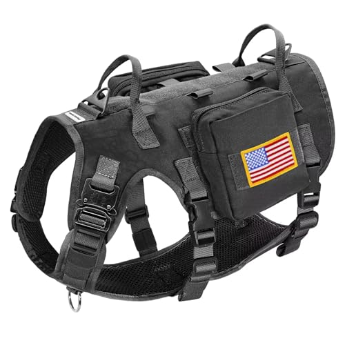 Forestpaw Hundegeschirr, taktisches Hundegeschirr mit Griff, kein Ziehen, Militär-Stil, Weste mit Taschen, verstellbar für mittelgroße Hunde, Schwarz, Brustumfang 54,6–114,3 cm Forestpaw Hundegeschirr, taktisches Hundegeschirr mit Griff, kein Ziehen, Militär-Stil, Weste mit Taschen, verstellbar für mittelgroße Hunde, Schwarz, Brustumfang 54,6–114,3 cm von Forestpaw