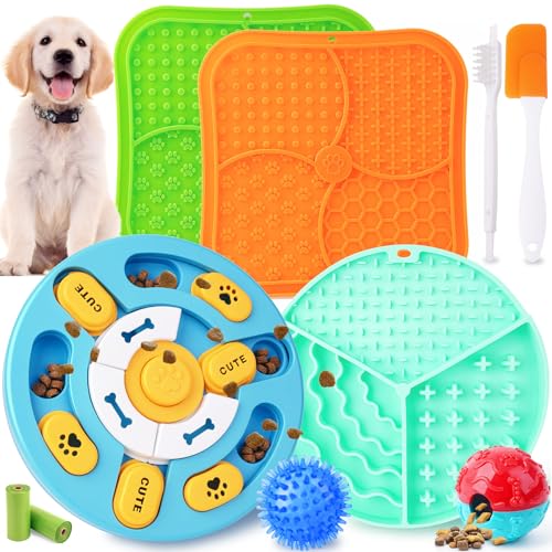 Forfon Komplettes Hunde-Puzzle-Spielzeug-Set, Anreicherungsspielzeug für IQ-Training & geistige Stimulierung, Leckmatte für Hunde & Futternapf mit Saugnäpfen für kleine und mittelgroße Rassen, 10 Forfon Komplettes Hunde-Puzzle-Spielzeug-Set, Anreicherungsspielzeug für IQ-Training & geistige Stimulierung, Leckmatte für Hunde & Futternapf mit Saugnäpfen für kleine und mittelgroße Rassen, 10 von Forfon