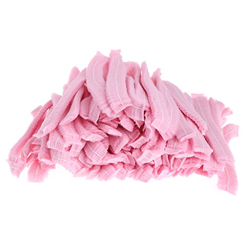 Forgu 100 Stück Microblading-Zubehör Make-up Haarnetz-Kappen für Augenbrauen-Tätowierung (Pink) von Forgun