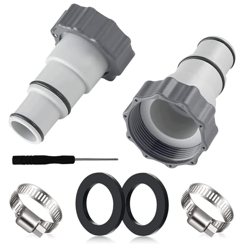 Forhome Poolschlauch Adapter 2 Stück Pool Schlauchadapter Ersatz-Pooladapter, Schlauchadapter Pool Adapter für Intex Pumpe, Anschluss für 32 mm und 38 mm Poolschlauch von Forhome