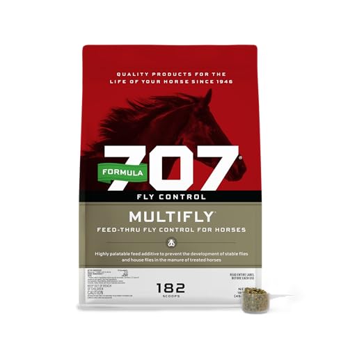 Formula 707 MultiFly Fliegenbekämpfungsgranulat für Pferde, Verringerung der Population von leckeren und sicheren Fliegen (10-Pfund-Eimer) von Formula 707