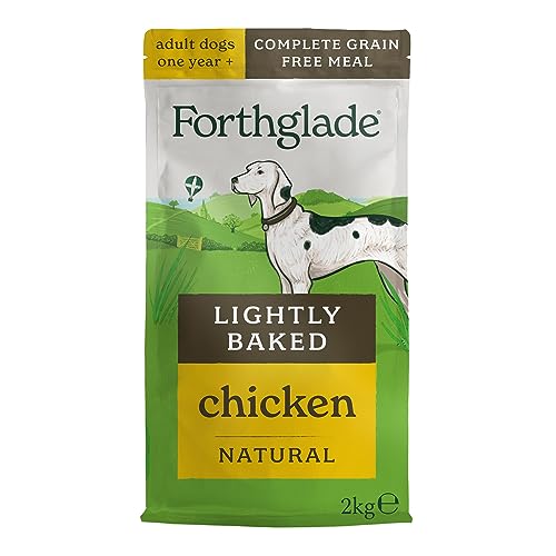 Forthglade Trockenfutter für Hunde, leicht gebacken (2kg wiederverschließbarer Beutel), ausgewachsene Hunde, Huhn mit Süßkartoffel, getreidefreies Hundefutter mit 50% Protein aus einer Hand von Forthglade