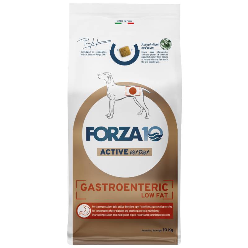 2 x 1,5 kg / 4 kg / 10 kg Forza 10 Active Line zum Sonderpreis! - Gastroenteric Low Fat (2 x 10 kg) von Forza10 Active Line Dog