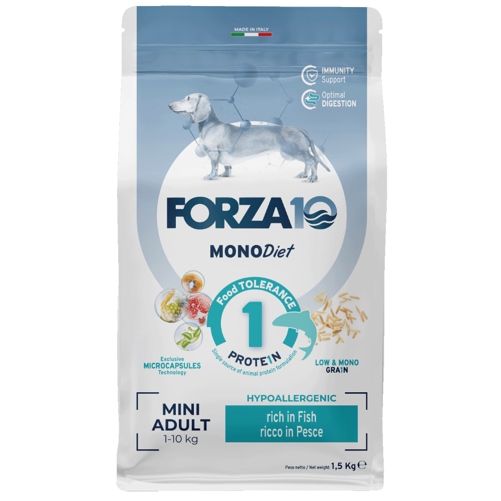 1,5 kg / 10 kg / 12 kg FORZA10 zum Sonderpreis! - Mini Diet mit Fisch 1,5 kg von Forza10 Diet Dog
