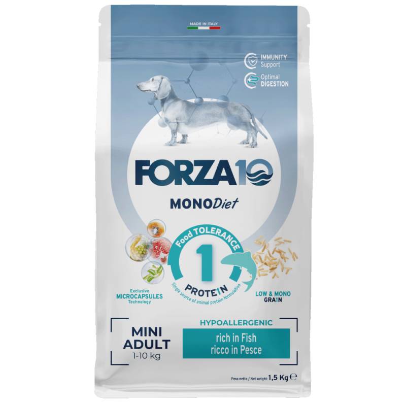 1,5 kg / 10 kg / 12 kg FORZA10 zum Sonderpreis! - Mini Diet mit Fisch 1,5 kg von Forza10 Diet Dog