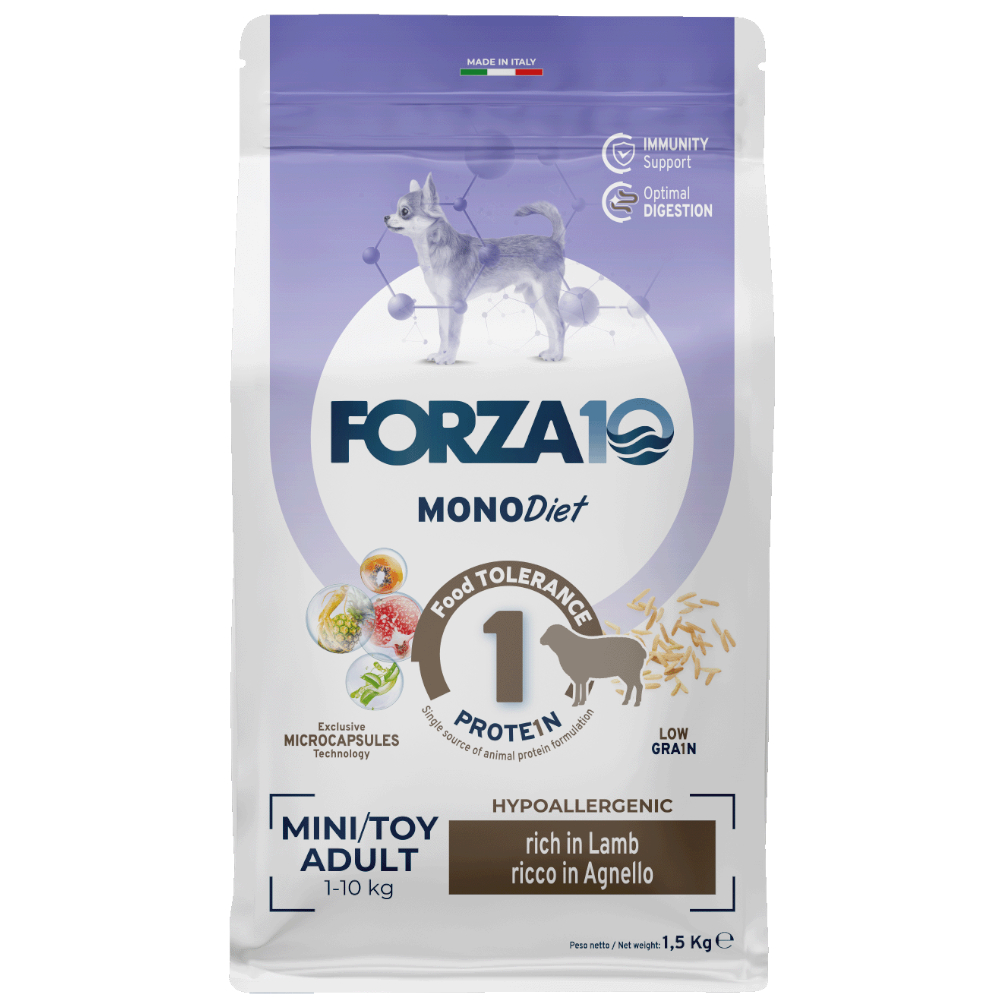 1,5 kg / 10 kg / 12 kg FORZA10 zum Sonderpreis! - Mini & Toy Diet Lamm & Reis 1,5 kg von Forza10 Diet Dog