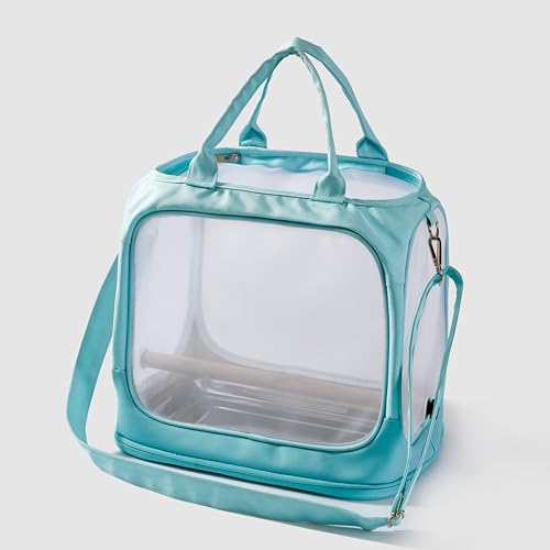 Fosrion Faltbare Vogelreisetasche mit Sitzstange und Tablett, tragbarer Netzkäfig für Papageien und kleine Vögel Fosrion Faltbare Vogelreisetasche mit Sitzstange und Tablett, tragbarer Netzkäfig für Papageien und kleine Vögel von Fosrion