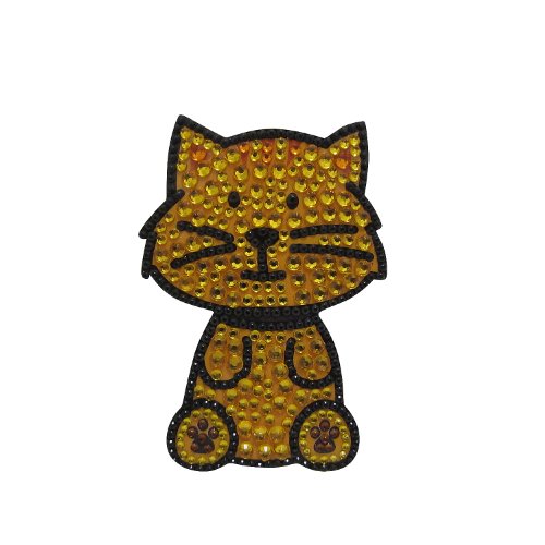 FouFou Dog 92969 Rhinestone Stickers Orange Tabby Cat Geschenkidee Aufkleber von FouFou Dog