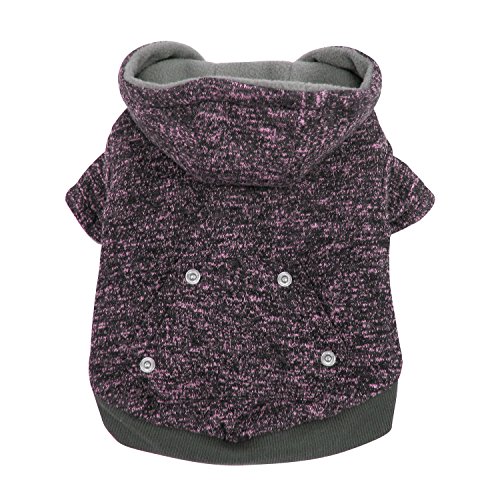 FouFou Dog FFD 61122 Heathered Hoodie Hunde Pullover, M, rosa von FouFou Dog