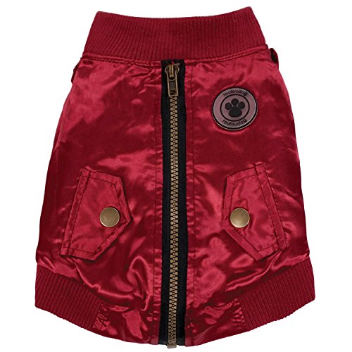 FouFou Dog FFD 62510 Bomber Jacket Hundemantel, L, rot von FouFou Dog